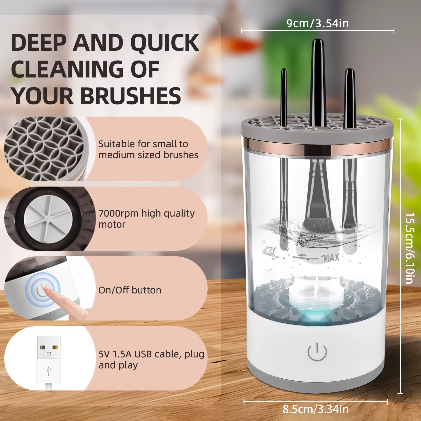 Electric Makeup Brush Cleaner